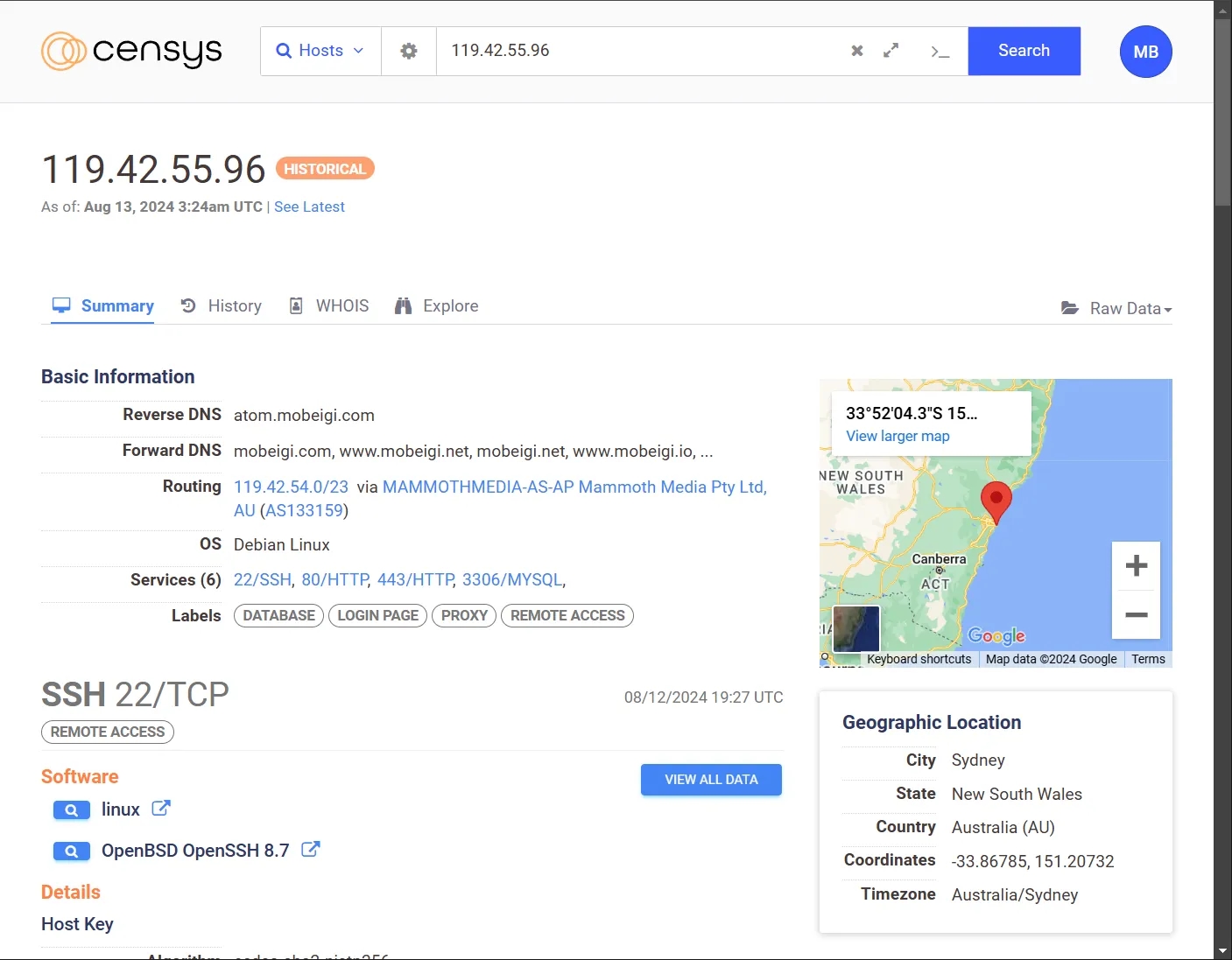 censys results for atom.mobeigi.com