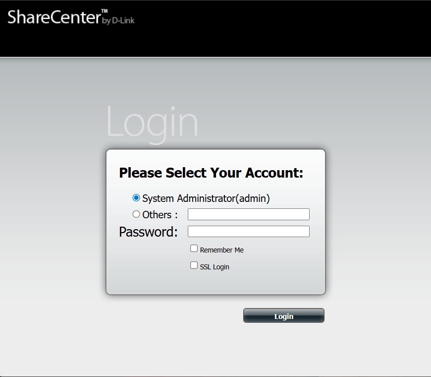 Flagvent 2025 - Day 10 - Sharecenter by Dlink login page