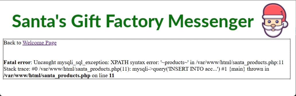 Flagvent 2025 - Day 18 - Gift Search SQLi Product Table Name