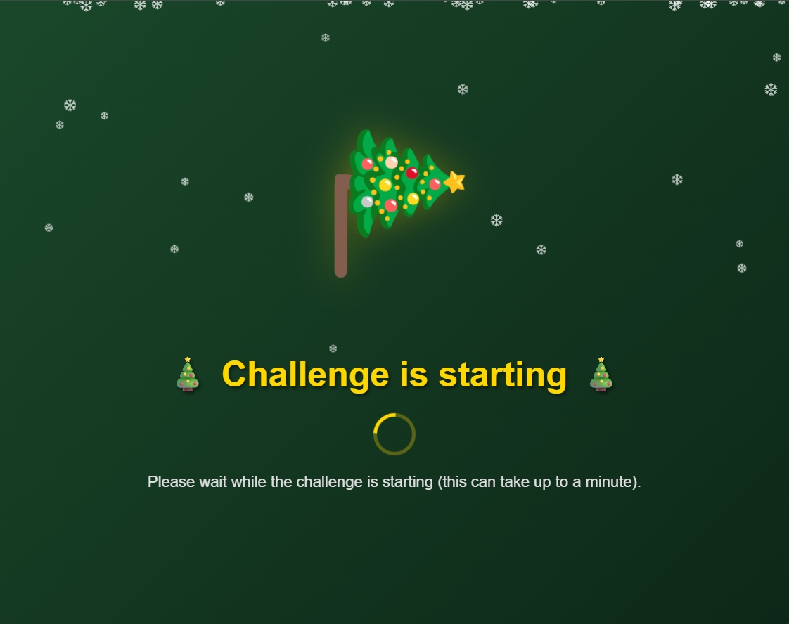 Flagvent 2025 - Day 21 - Challenge is starting page