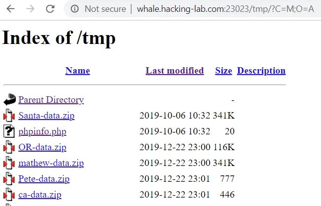 Hackvent 2019 - Day 23 - Internet Data Archive tmp Directory