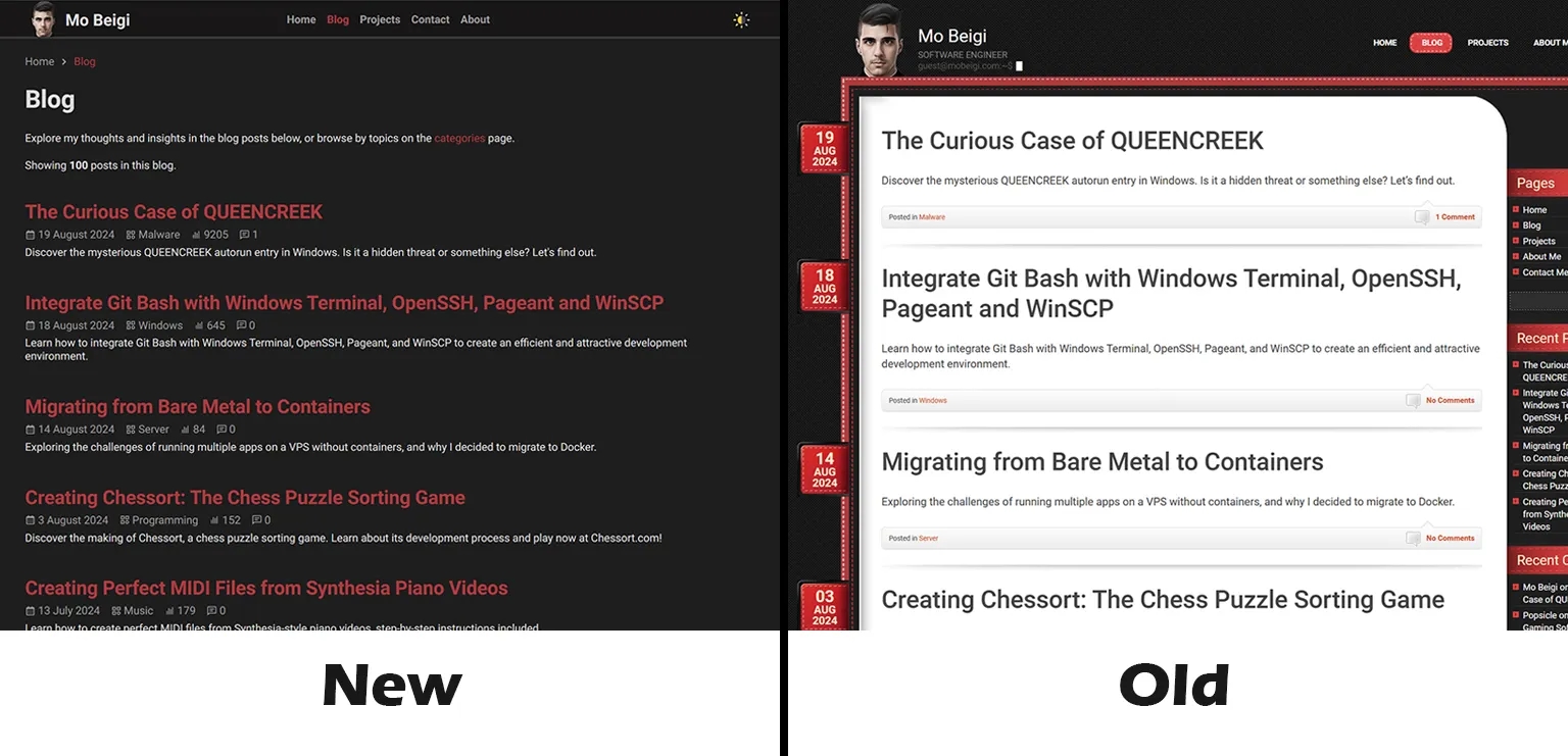 mobeigi.com Side by Side Comparison - Blog Page
