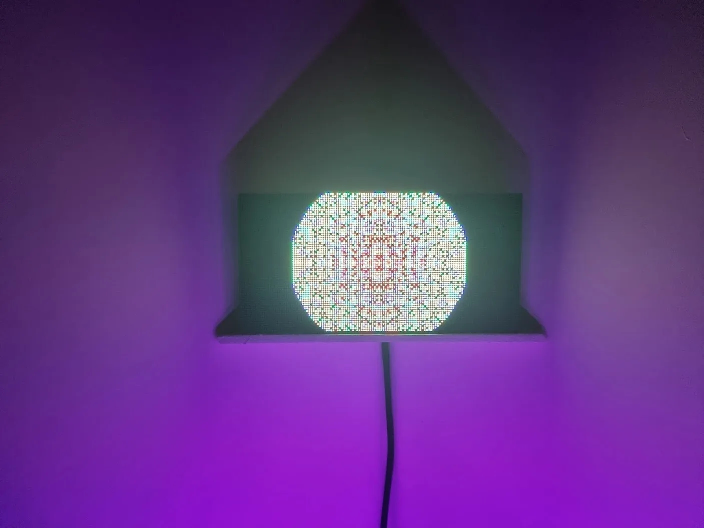 RGB Led Matrix showing color sphere