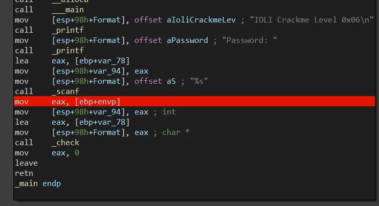 IOLI Crackme 0x06 - IDA - 1