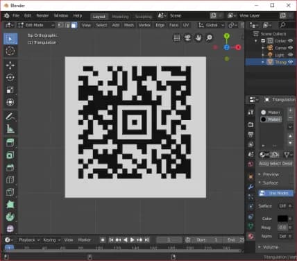 Blender Extracting QR Code