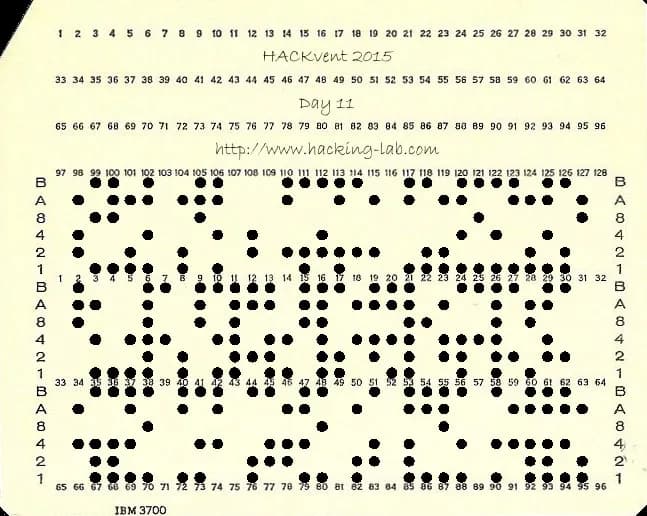 Punchcard Black Dots