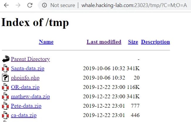 Hackvent 2019 - Day 23 - Internet Data Archive tmp Directory