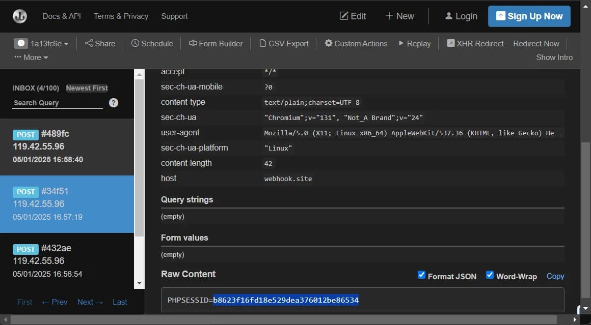 Hackvent 2024 - Day 10 - webhook.site Result