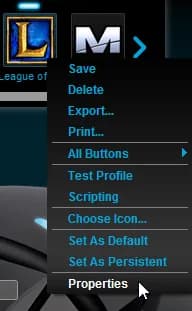 Logitech Gaming Software Profile Properties