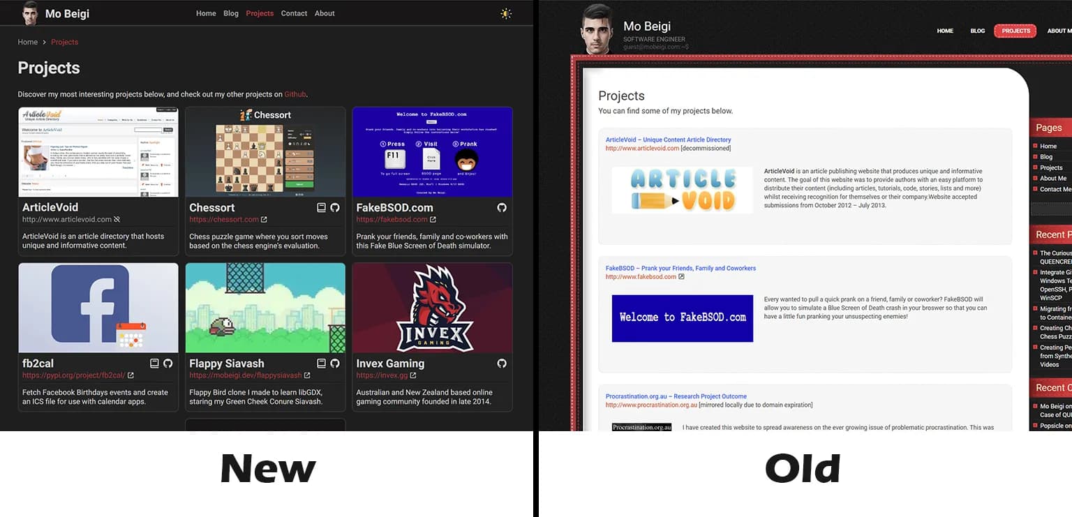 mobeigi.com Side by Side Comparison - Projects