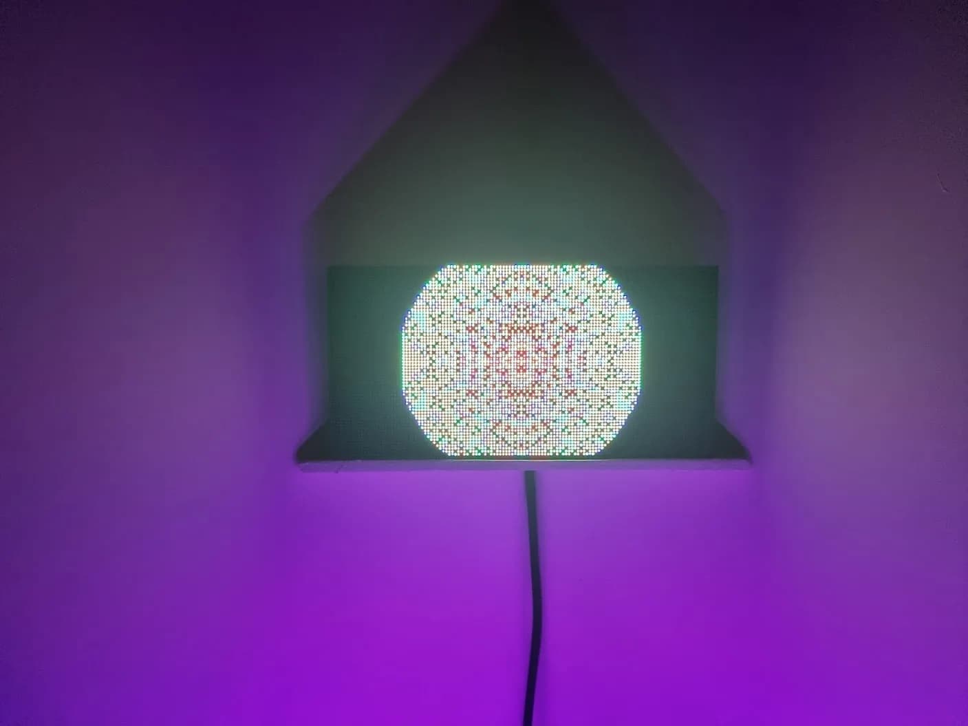 RGB Led Matrix showing color sphere