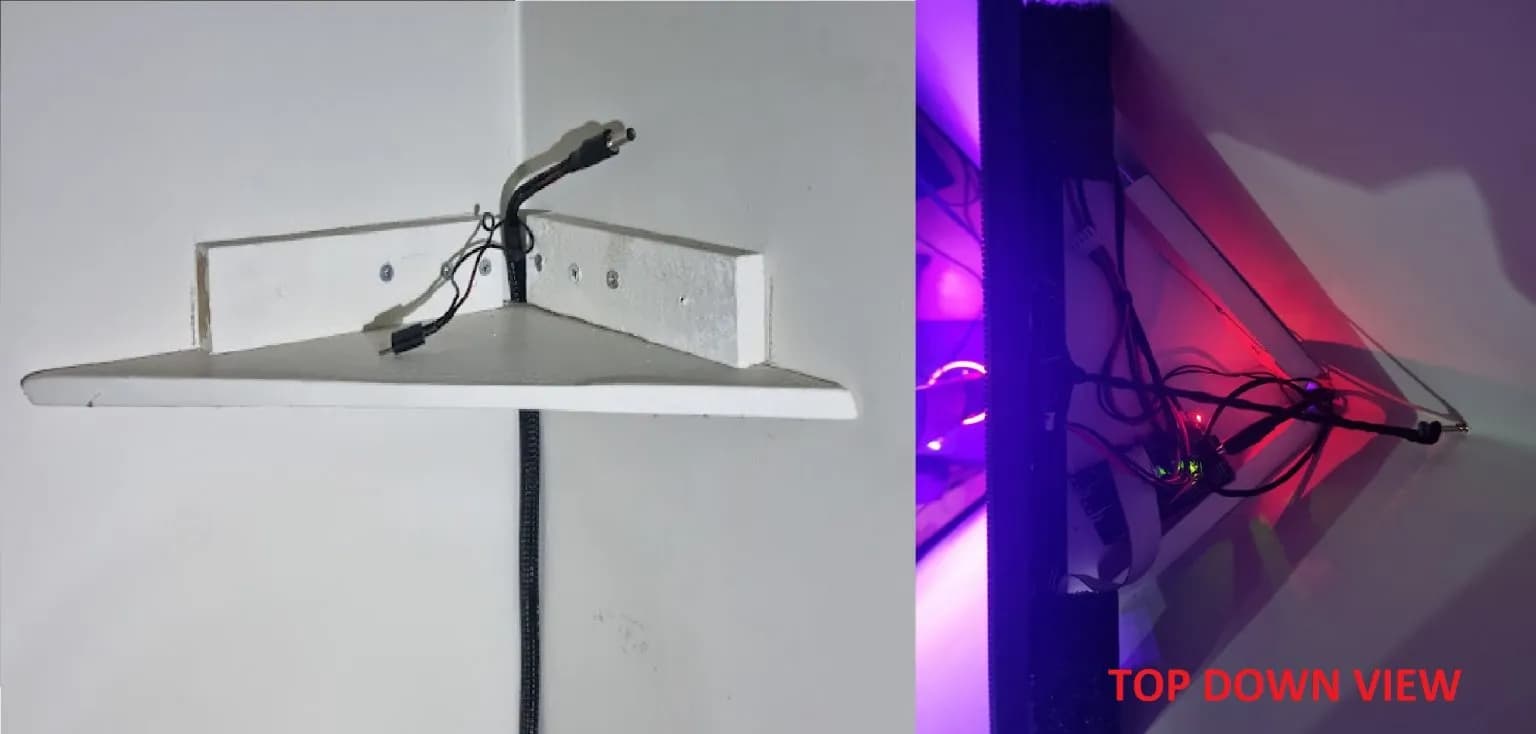 Shelf for holding RGB LED Matrix