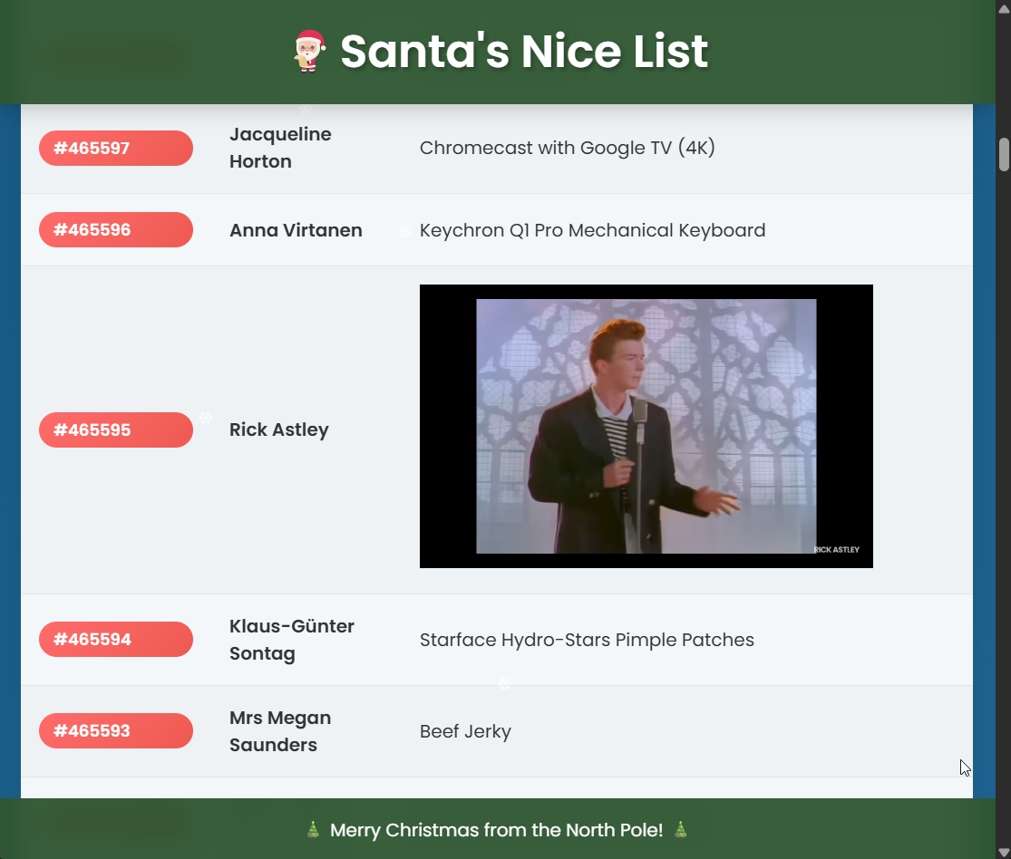 Flagvent 2025 - Day 21 - Rick Astley
