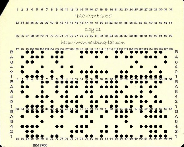 HV15 Punchcard Black Dots