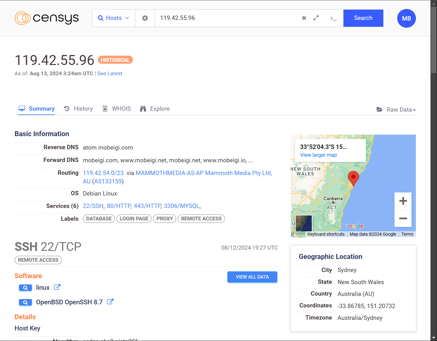 censys results for atom.mobeigi.com