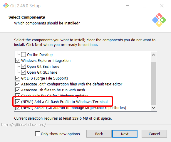 Git Installer Windows Terminal Profile automation